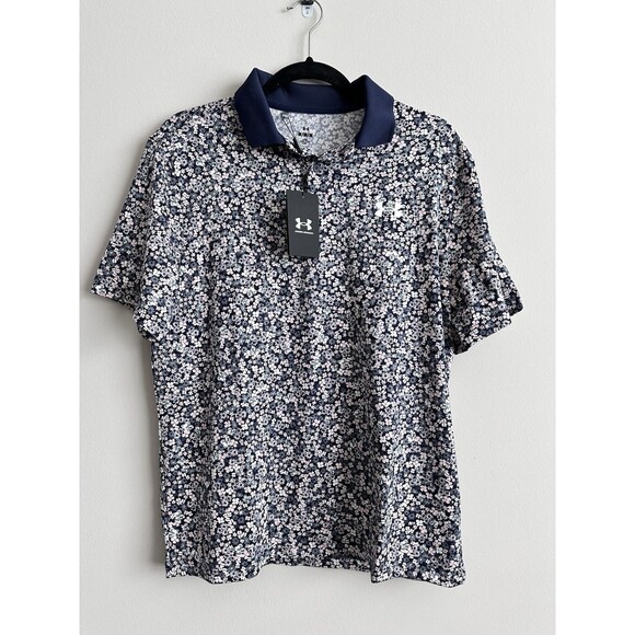 Under Armour Men's UA Matchplay Polo Shirt $60 -Down Pour- M - Picture 1 of 4